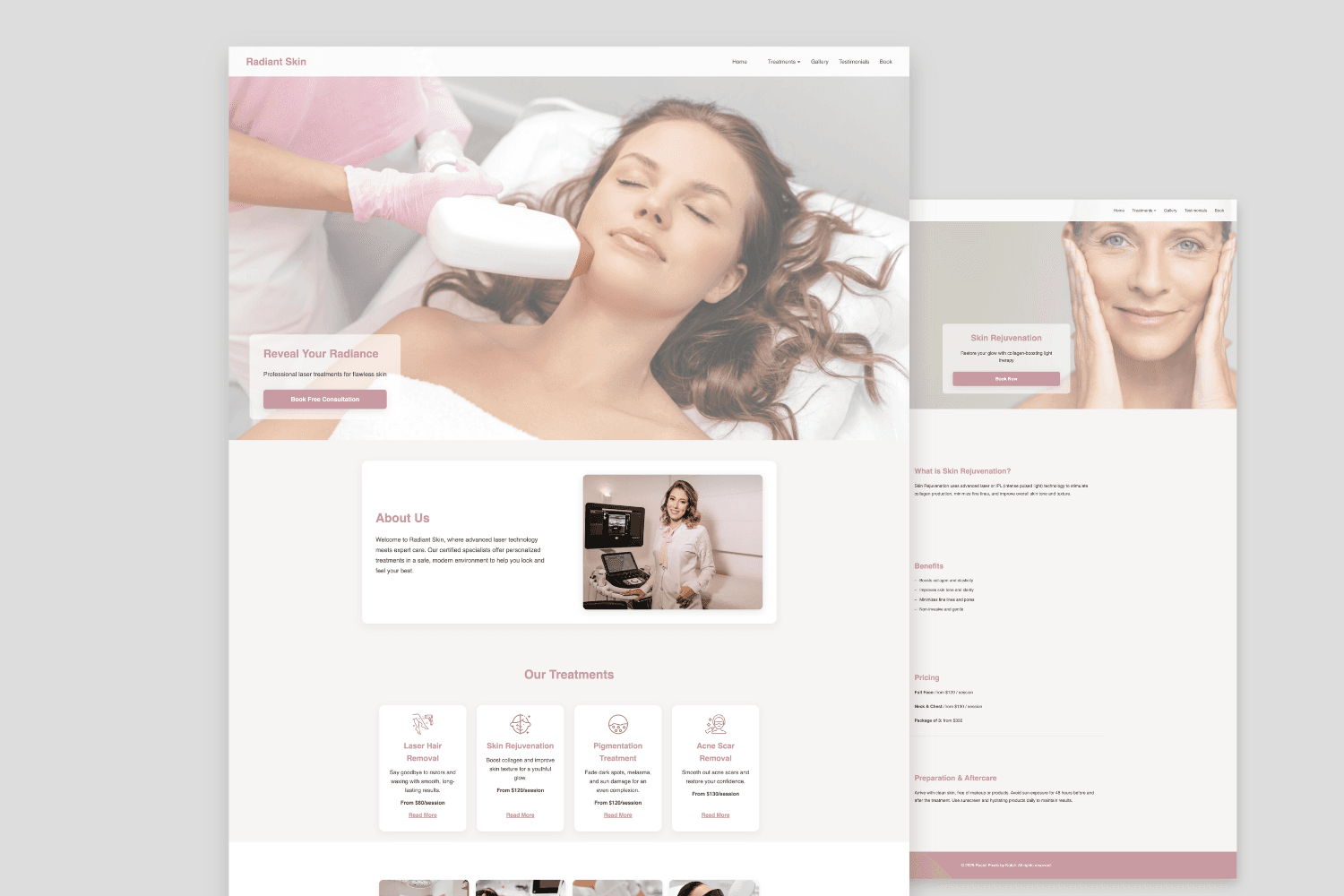 Laser Treatment — Website Template