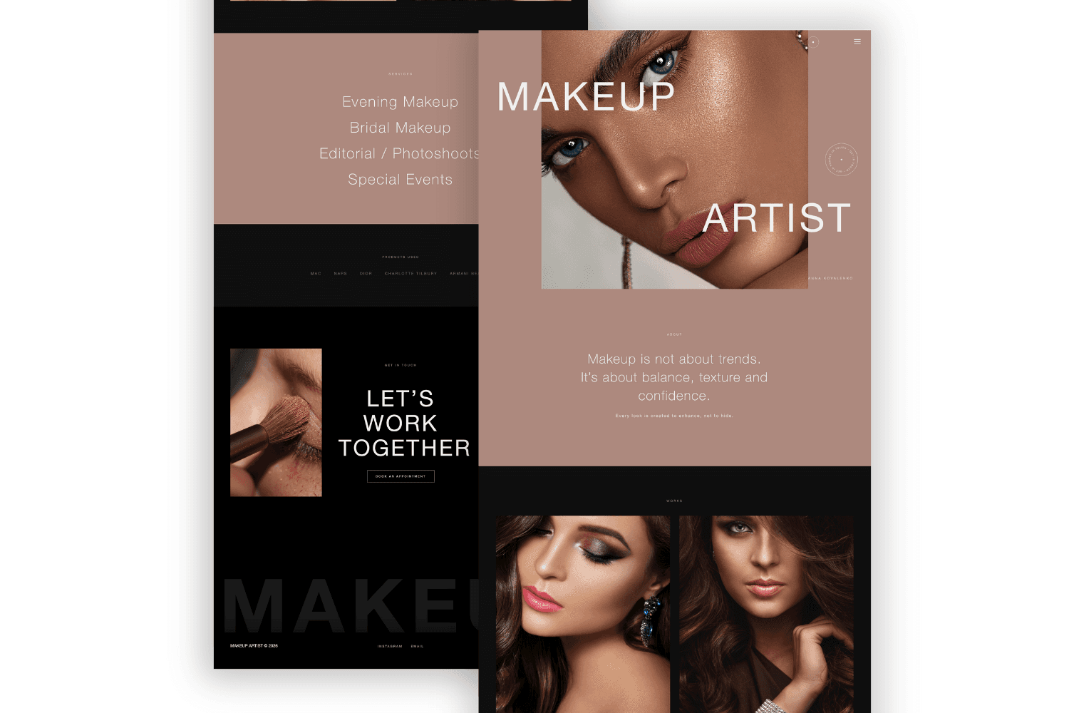 MakeUp Artist — Website Template